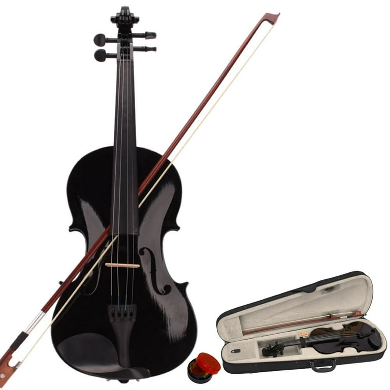 4/4 Full Size Acoustic Violin Pack for Adults - Includes Case, Bow