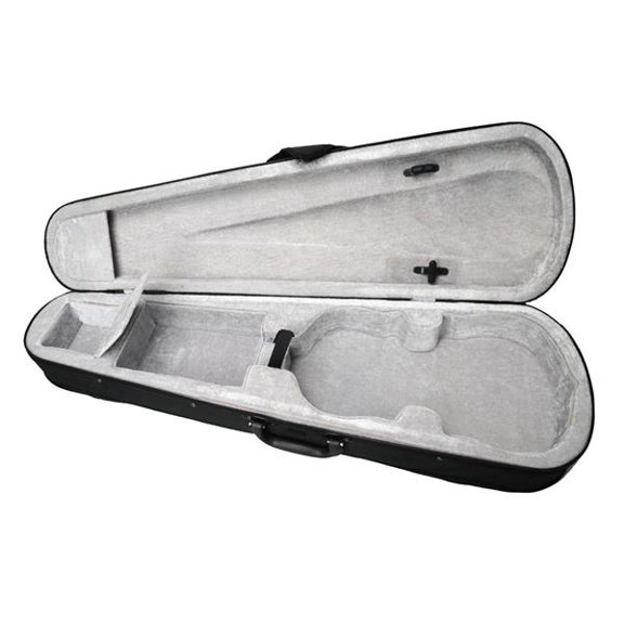 4/4 Full Size Violin Case, Professional Triangular Shape for Violin, Lightweight Portable Travel Carrying Bag with Cloth Fluff, Dual Shoulder Straps, Anti-Scratch, Black