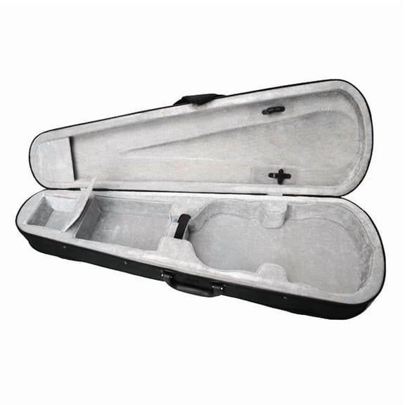 4/4 Full Size Violin Case, Professional Triangular Shape for Violin, Lightweight Portable Travel Carrying Bag with Cloth Fluff, Dual Shoulder Straps, Anti-Scratch, Black