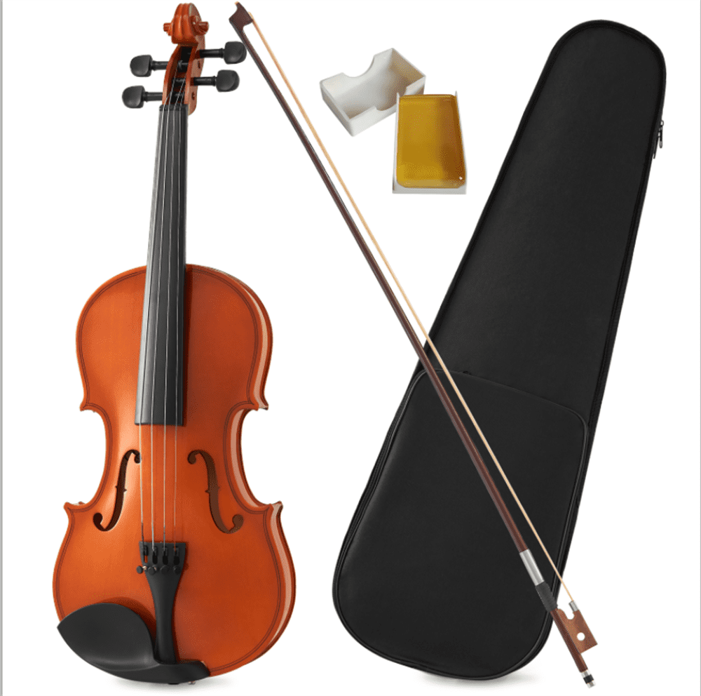 4/4 Full Size Violin Set - Durable, Lightweight Design with Stable Rich Sound, Smooth Finish & Complete Accessories