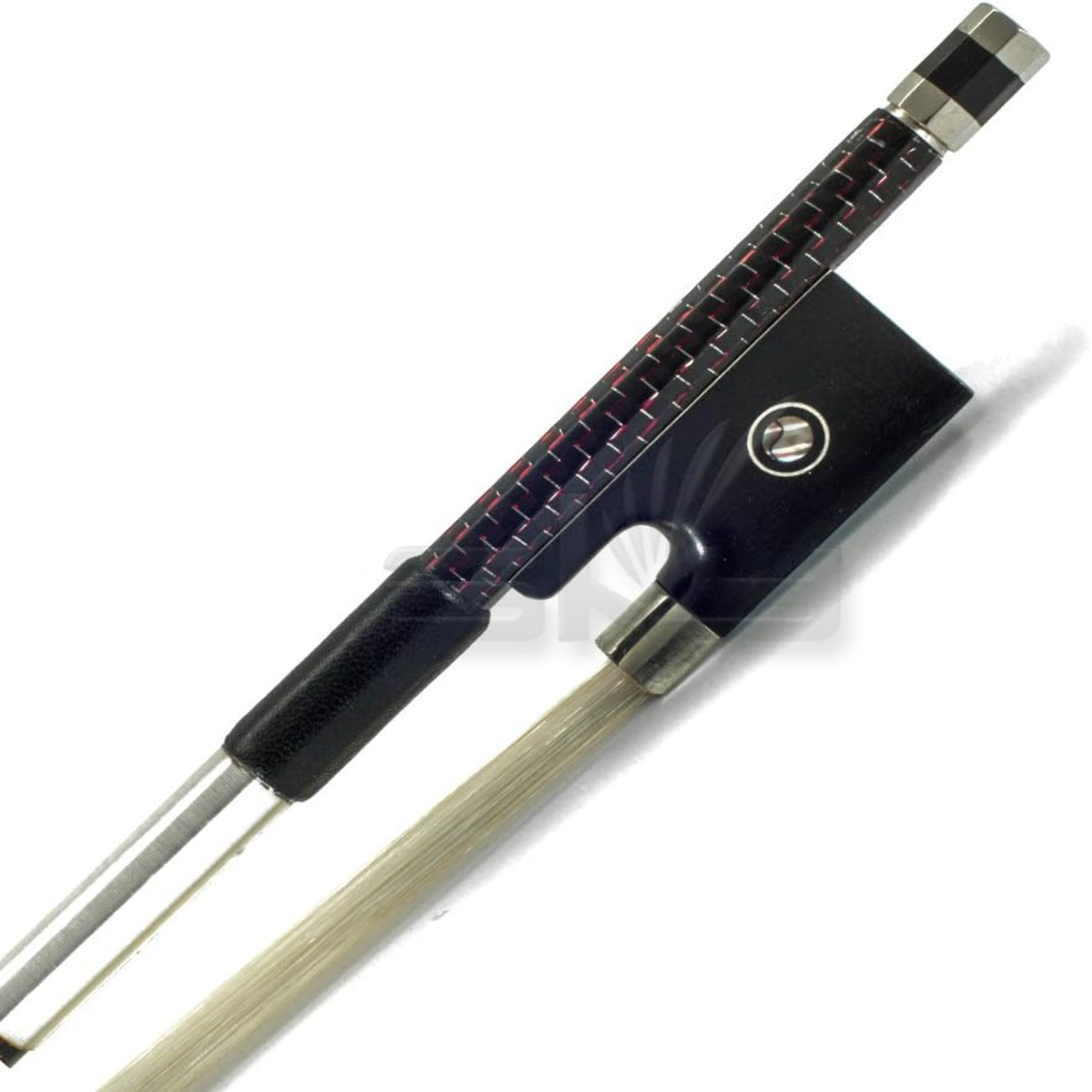 4/4 Violin Bow Satin Carbon Fiber Round Stick Mongolian Horsehair with