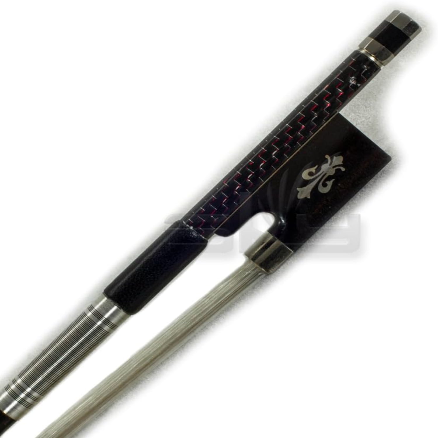 4/4 Violin Bow Satin Carbon Fiber Round Stick Mongolian Horsehair with