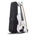 thumbnail image 1 of 4/4 Violin Set Full Size Fiddlewith Hard Case, Shoulder Rest, Rosin, Bow and Extra Strings, for Adults Beginner Students (White), 1 of 10
