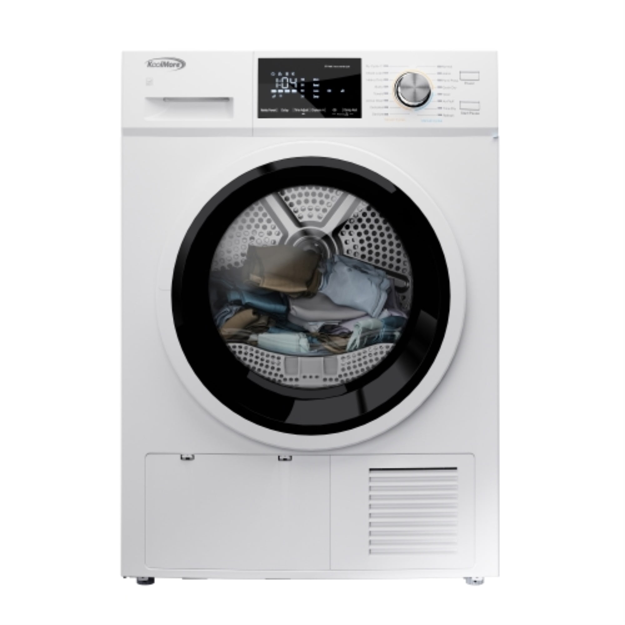 KoolMore 4.4 Cu. ft. Large Capacity Stackable Ventless Front Load Dryer in White, 240V