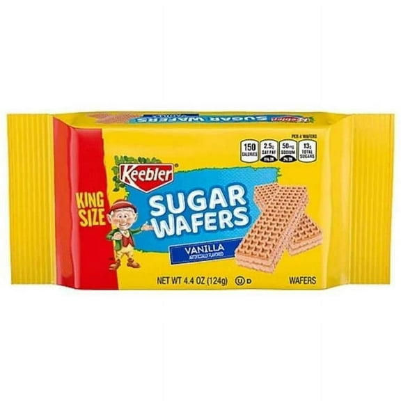4.4 oz Pouch King Size Vanilla Sugar Wafers Snacks - Pack of 9