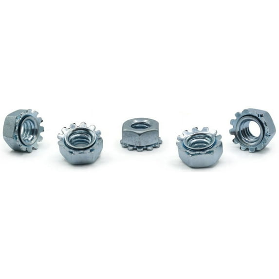 4-40 Hex Keps Nuts / Steel / Zinc - 5000 Piece Carton