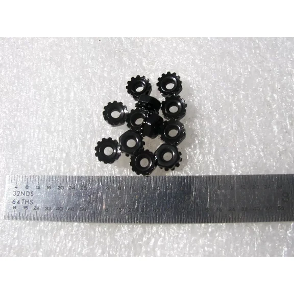4-40 Kep 1/4" Hex Nuts Black Oxide Alloy Steel - 100 Pcs