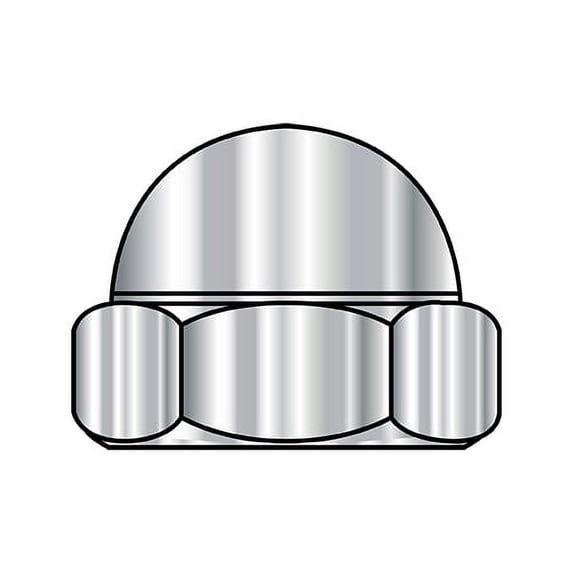 4-40 Low Crown Hex Cap Nut 18 8 Stainless Steel, 1 Piece (Pack Qty 500) BC-04NC188