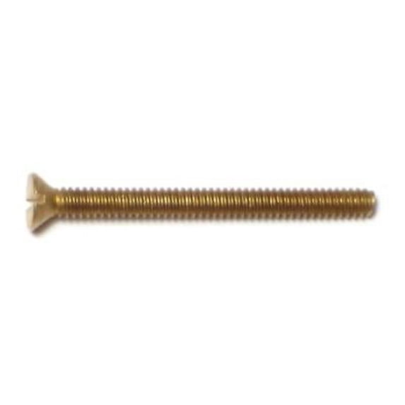 #4-40 x 1-1/4" Brass Coarse Thread Slotted Flat Head Machine Screws (48 pcs.)