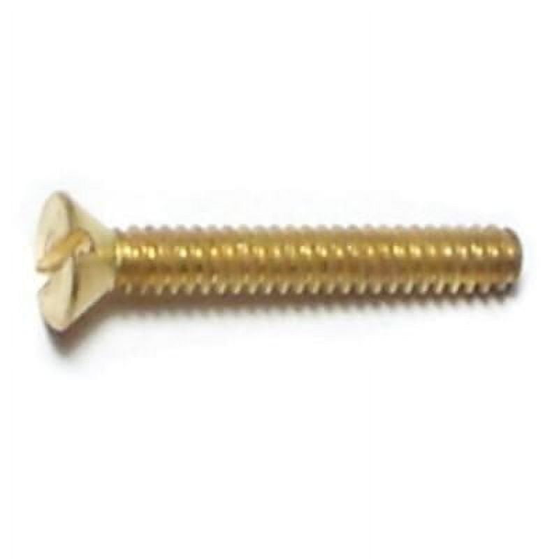 #4-40 x 1/2" Brass Coarse Thread Slotted Flat Head Machine Screws (96 pcs.)