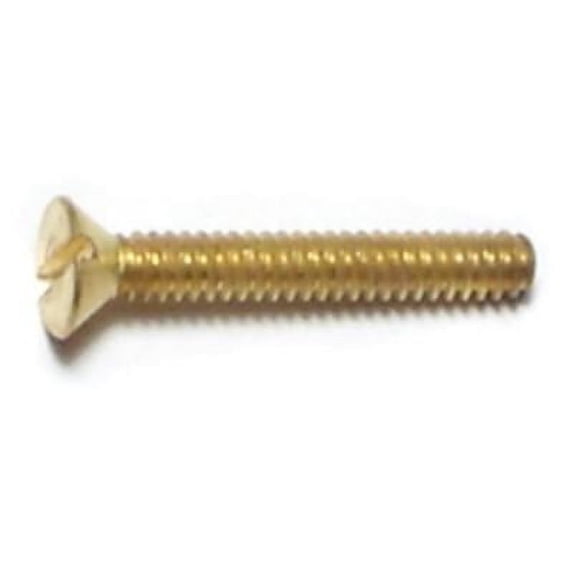 #4-40 x 1/2" Brass Coarse Thread Slotted Flat Head Machine Screws (96 pcs.)