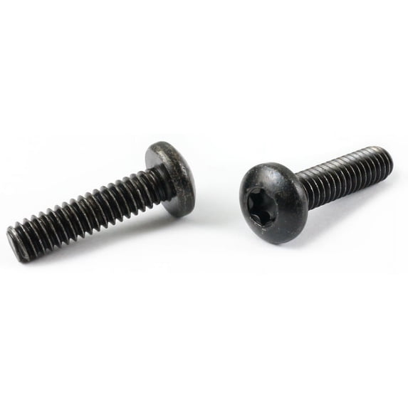 4-40 x 1/2" Machine Screws / Six-Lobe (Torx®) / Pan Head / 18-8 Stainless Steel / Black Oxide - 5000 Piece Carton