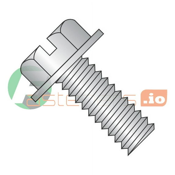 4-40 x 1/2" Machine Screws / Slotted / Hex Washer Head / 18-8 Stainless Steel (Quantity: 5,000 pcs)