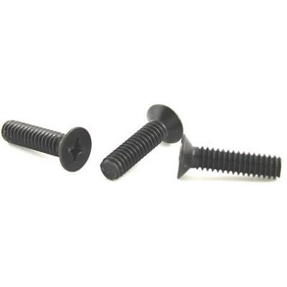 4-40 x 1/4" Machine Screws / Phillips / Flat 100 Head / 18-8 Stainless Steel / Black Oxide - 5000 Piece Carton