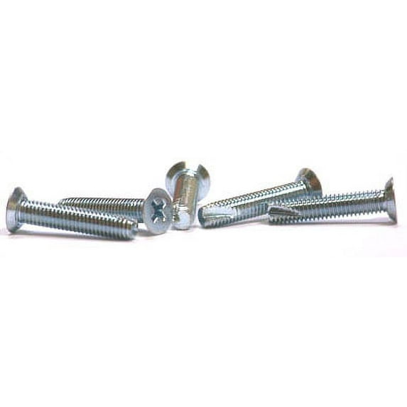 4-40 x 1/4" Type 23 Thread Cutting Screws / Phillips / Flat Undercut Head / Steel / Zinc - 10000 Piece Carton