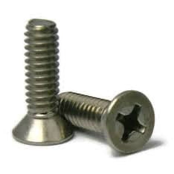 4-40 x 11/16" Machine Screws / Phillips / Flat Head / 18-8 Stainless Steel (Quantity: 1000 pcs)
