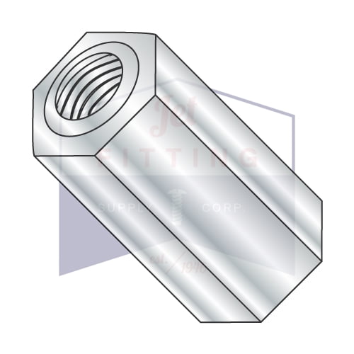 4-40 x 3/4" 1/4" OD Hex Standoffs (Female-Female) | Brass | Nickel (Quantity: 500)
