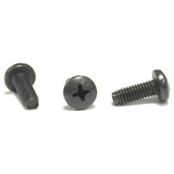 4-40 x 3/8" Trilobe Thread Forming Screws for Metal / Phillips / Pan Head / Steel / Black Oxide - 10000 Piece Carton