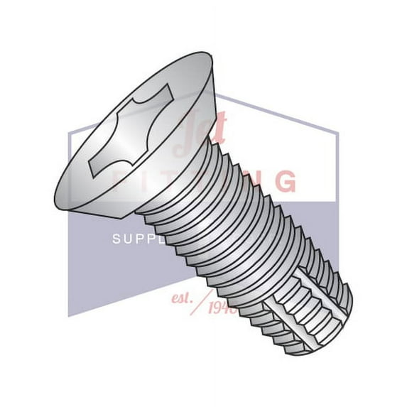 4-40 x 3/8" Type F Thread Cutting Screws | Phillips | Flat Undercut Head | 18-8 Stainless Steel (Quantity: 5000)