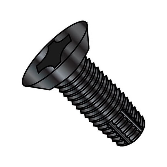 4-40X1/4 Phillips Flat Undercut Thread Cutting Screw Type F Fully Threaded Black Oxide (Pack Qty 10,000) BC-0404FPUB