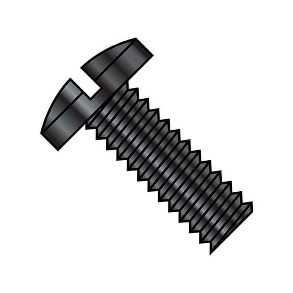 4-40X1/4 Slotted Binding Undercut Machine Screw Fully Threaded Black Oxide (Pack Qty 10,000) BC-0404MSBB