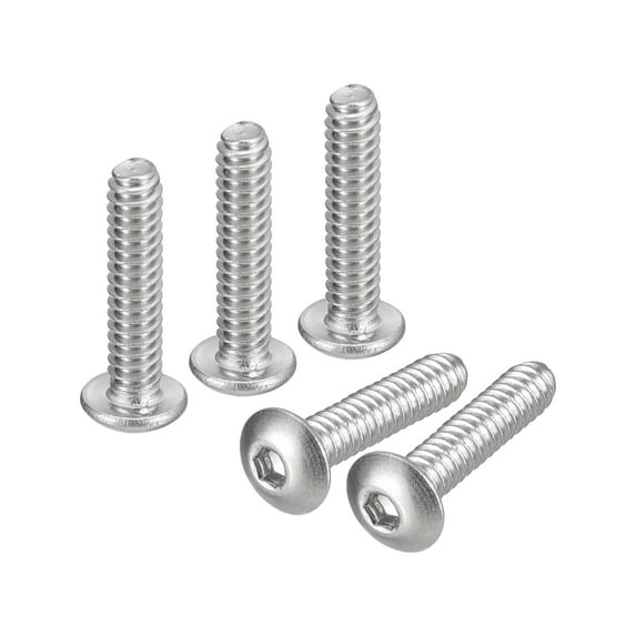 #4-40x1/2" Button Head Socket Cap Screws, 50 Pack 304 Stainless Steel Screws