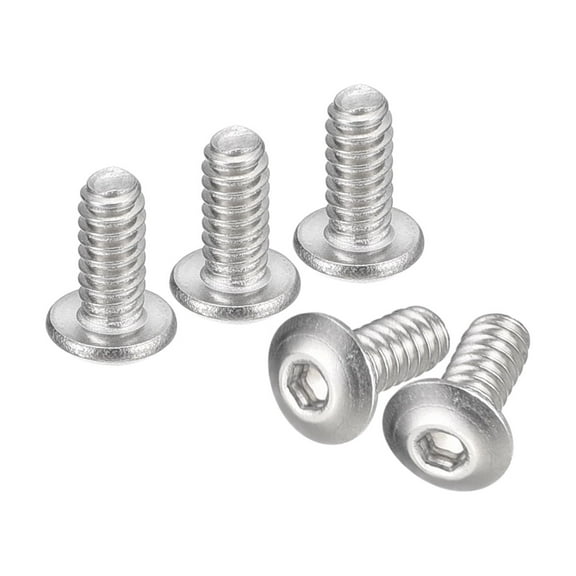 #4-40x1/4" Button Head Socket Cap Screws, 200 Pack 304 Stainless Steel Screws