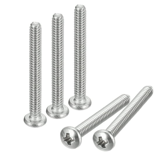 Uxcell #4-40x1" Pan Head Machine Screws, Stainless Steel 18-8 Screw, Pack of 100
