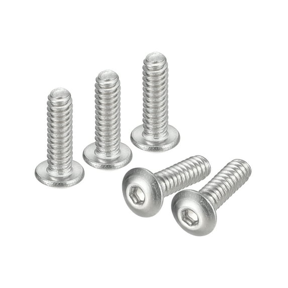 #4-40x3/8" Button Head Socket Cap Screws, 100 Pack 304 Stainless Steel Screws