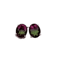 thumbnail image 1 of 4.4ct Watermelon Tourmaline Sterling Silver Earrings, 1 of 10