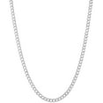 thumbnail image 1 of 4.4mm .925 Sterling Silver Diamond-Cut Flat Cuban Link Curb Chain Necklace, 26 inches, 1 of 6