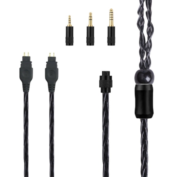 4.4mm Balanced Male Copper Silver Plated Cord for HD580 HD650 HD600 HD58X Headphones Cord 115cm/45.28in