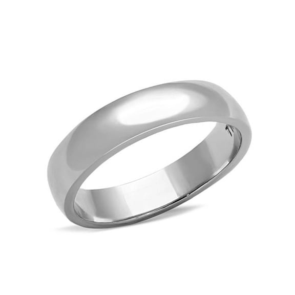 4.4mm Classic Stainless Steel 316, High Polished Unisex Wedding Band Size 6