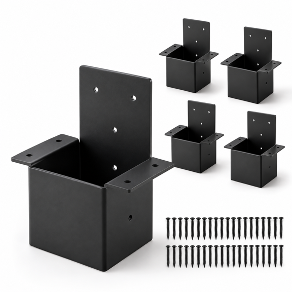 4 4x4 Wood Pergola Brackets, 14 Gauge Steel Top Rafter Deck Connectors