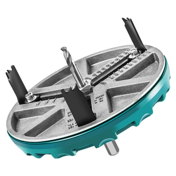 4.5-5.5 Inches Adjustable Round Hole Saw Tool, Multi Diameter Adjustable Punching Saw Tool For Drilling 3 Blades Utility Round Hole Opener Tool