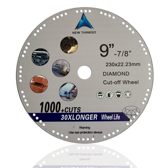 4.5"/5"/7"/9" Vacuum Brazed Diamond Saw Blade Cutting Disc/Rescue Saw Blade Metal Cutter/Cutting Disc General Purpose Using Cutting Metal/ Ceramic/Tile/Concrete Slab/Masonry