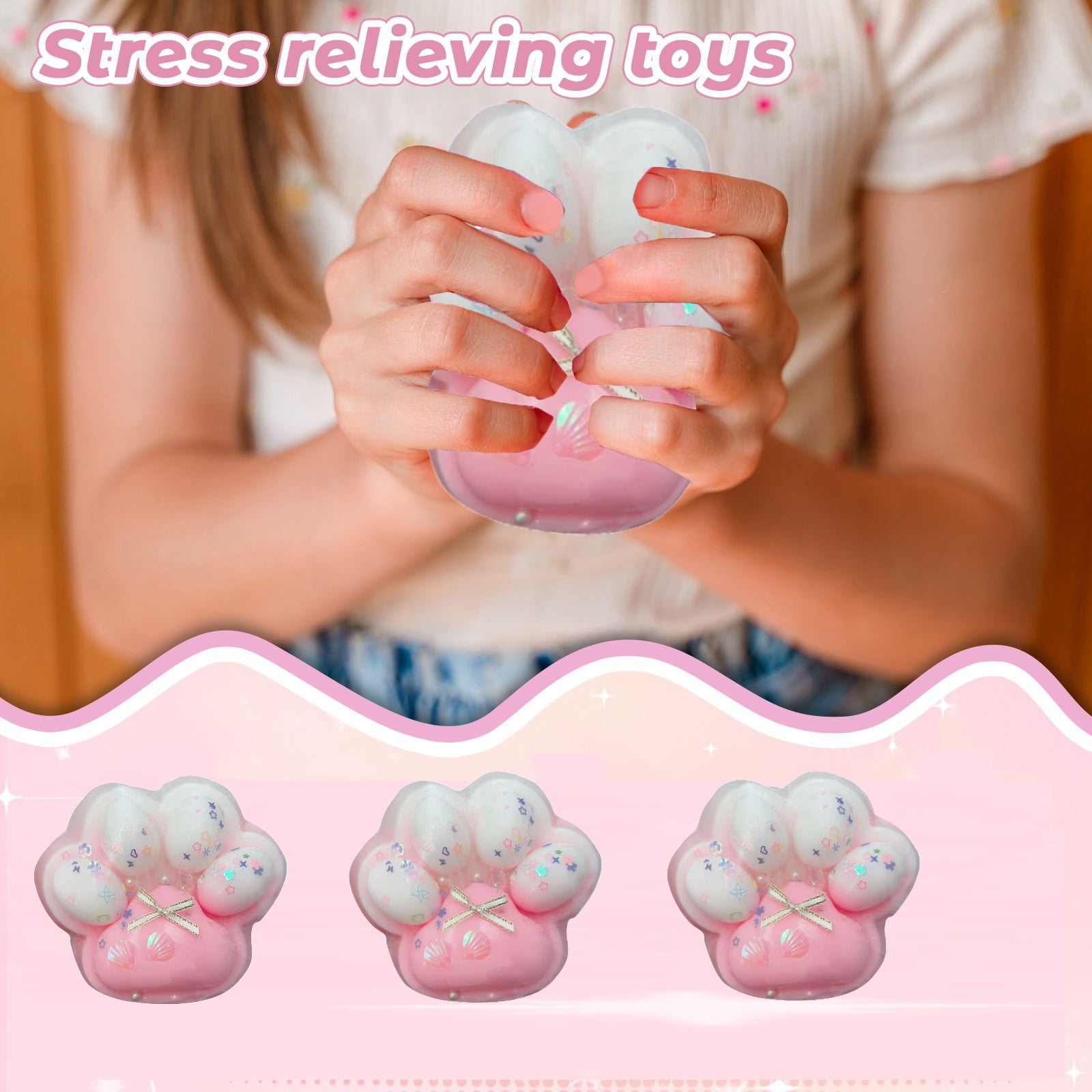 JOYIN 4 giocattoli per squishie di animali, ultra morbidi, colorati Fufufuu squishy, per adulti e bambini