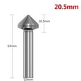 thumbnail image 1 of 4.5-50mm 3 Flute 90 Degree HSS Countersink Chamfering Tool Drill Bits Chamfer, 1 of 4