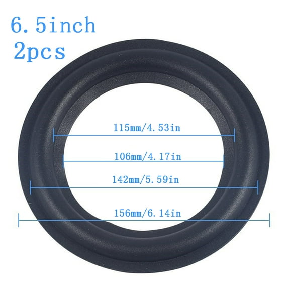 4/5/6.5/8/10/12\" Elastic Rubber Ring Speaker Surround Repair Foam Woofer Edge