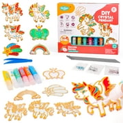 Pearoft 5 6 7 8 9 Year Old Girl Gifts Birthday Unicorn Stickers Craft Kits  for Kids Arts and Crafts for Kids Diamond Art Kits Unicorn Gifts for 6 Year  Old Girls