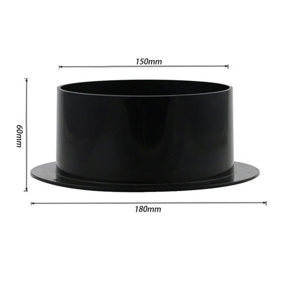 4/5/6 ABS Straight Pipe Flange Ventilation Ducting Exhaust Pipe Connectors