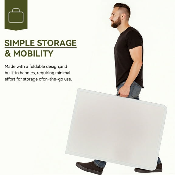 4/5/6-Foot Portable Folding Table with Handle, 330lb Capacity Lightweight Table for Camping & Picnics