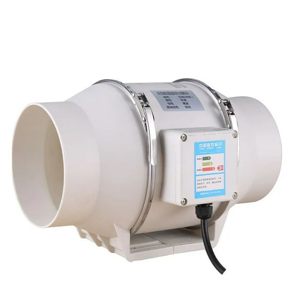 4/5/6 Inch Exhaust Fan Home Silent Inline Pipe Duct Fan Bathroom Extractor Ventilation Kitchen Toilet Wall Air Cleaning ,Energy-Efficient