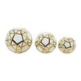 thumbnail image 1 of 4, 5 & 6 in. Ceramic Orbs, White & Gold - Set of 3, 1 of 1