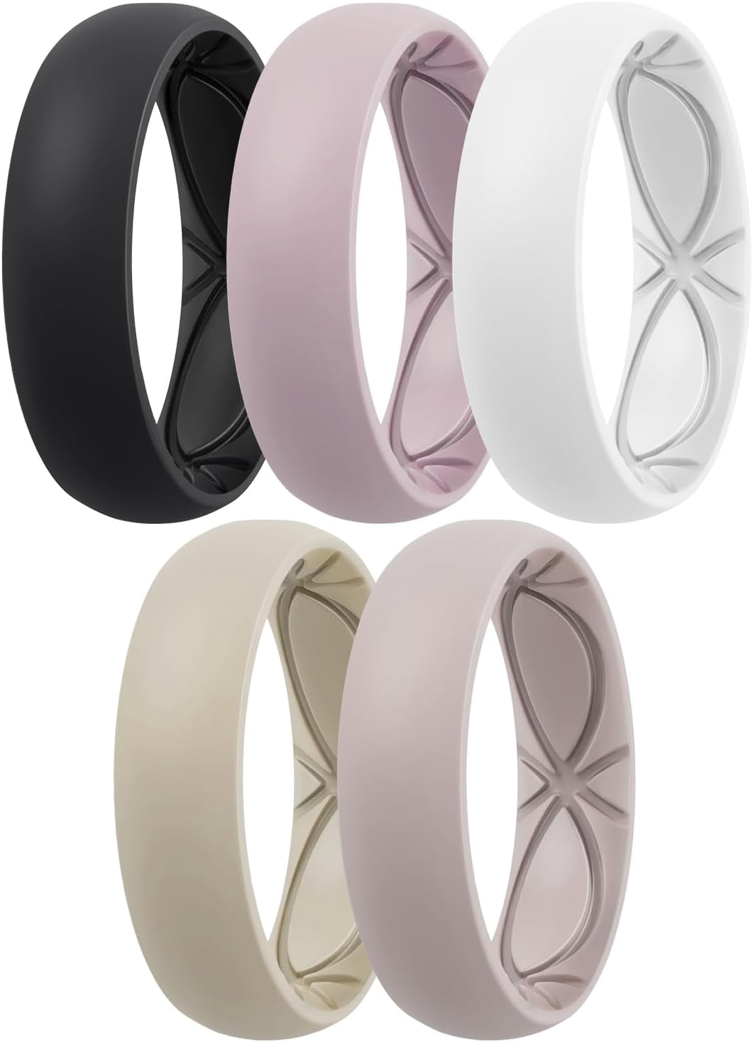 4/5/8 Variety Multipack Ergonomic Breathable Promise Ring, 6mm Wide ...