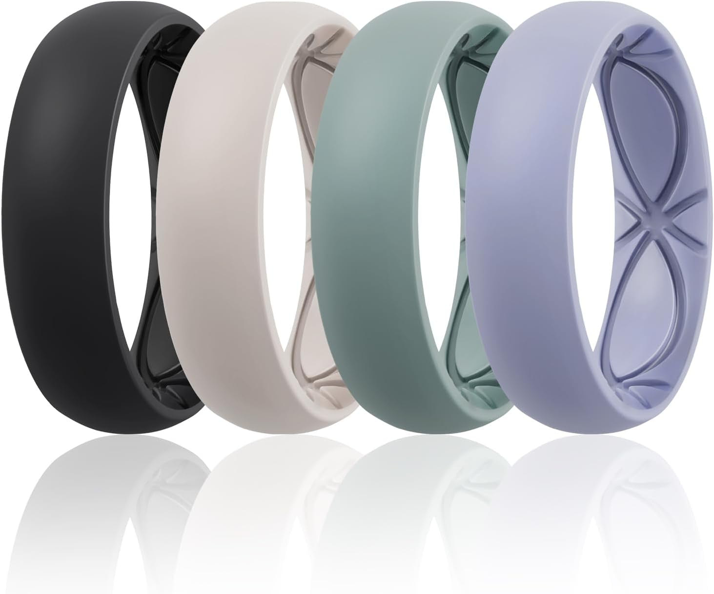 4/5/8 Variety Multipack Ergonomic Breathable Promise Ring, 6mm Wide ...