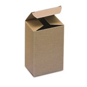 4 5/8" x 2 3/8" x 7 5/16" Kraft Reverse Tuck Folding Cartons   24 pt Fiberboard, 250/Case
