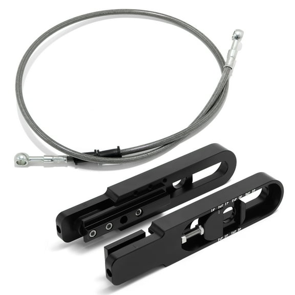 4.5"-9" Swingarm Extension + Brake Line For Kawasaki Ninja ZX9R 02 03 ZX12R 00-05 ZX14R