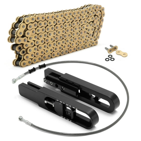 4.5"-9" Swingarm Extensions Brake Line Chain For Kawasaki Ninja ZX9R 02 03 ZX12R 00-05 ZX14R 06-11