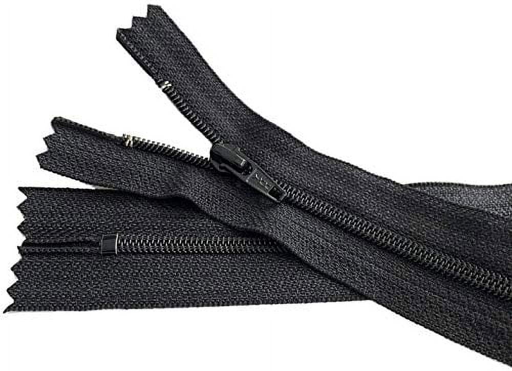 #4.5 Black Closed Bottom Slipcover & Upholstery YKK Zippers - Color Black - Made in The United States (5 Zippers Per Pack) (80" Inches)